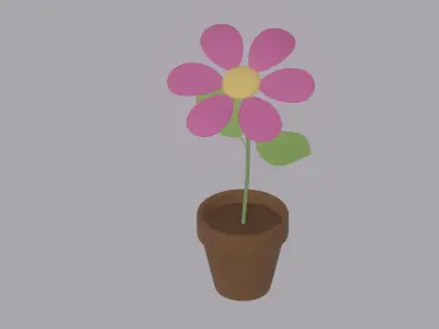 Flower in a Pot 3D model