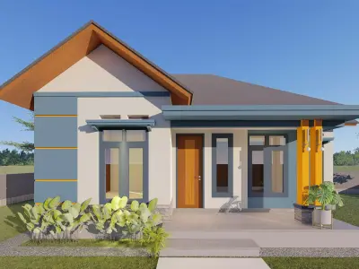 DESAIN RUMAH TINGGAL 3D model