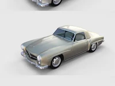 Mercedes 190SL with interior Pack 3D model