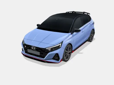 Hyundai i20 N 2021 Low-poly 3D model