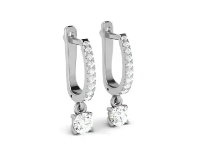 Women earrings 3D print model 11