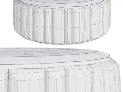 Coffee Table low poly 3d models collection 10 pieces Low-poly 3D model