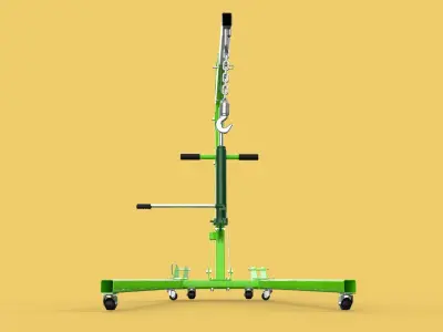 ENGINE CRANE HOIST LIFTING STAND FOLDABLE MOBILE HYDRAULIC JACK 3D model