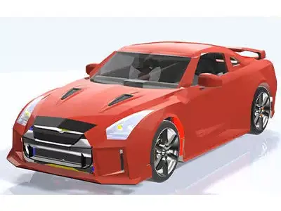 Nissan GTR car 3D model