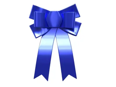 Christmas Bow Ribbon 23 Low-poly 3D model