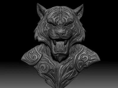 lion pendant 3D print model 3D print model buy