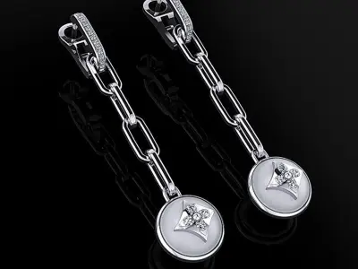 Louis Vuitton Earrings  3D print model buy