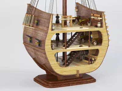 San Giovanni Battista ship cut 3D model