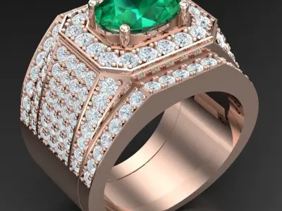 Luxury Men Rings Designs 4MR076 3D print model