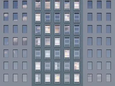 Modern building fasade 2 3D model
