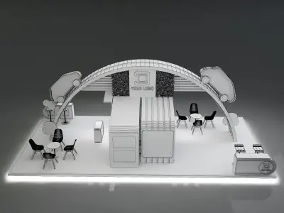 Booth Exhibition Stand a640 3D model