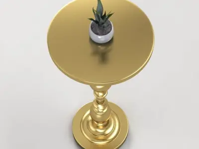 Brompton Brass Martini Table 3D model