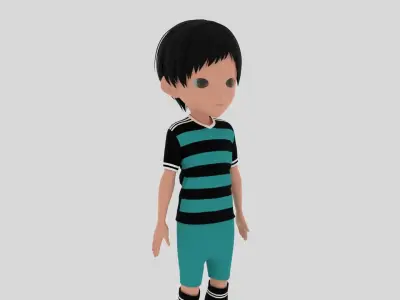 Soccer - Football  Player Low-poly 3D model order