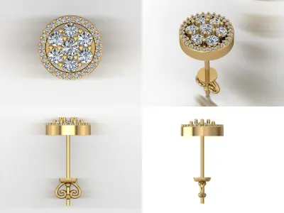 Earrings bi 7 3D print model