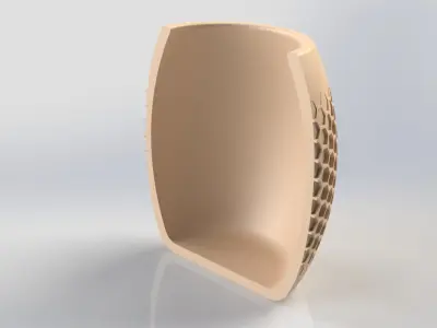 Vase with honeycomb pattern 3D print model