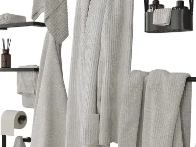 Decorative bathroom set 201 3D model