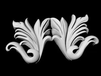 Central decor ornament for furniture 3D model 143