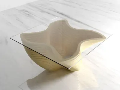 Parametric Coffee table typhoon CNC and Laser cutting files  DXF 3D model