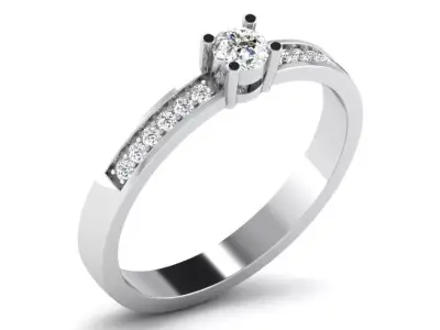 Diamond Ring For Women 3d Print Model 3D print model get