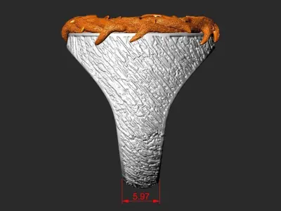 A RING WITH JESUS IN A CROWN OF THORNS 3D print model