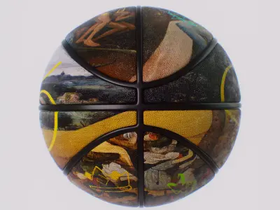 Basketball Ball 3D Model  FREE SCENE OCTANE 3D model