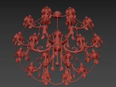 Chandelier Carisio E 1 1 18 200 GB 3D model
