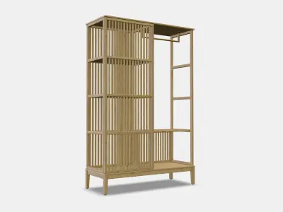 NORDKISA Open wardrobe with sliding door Low-poly 3D model