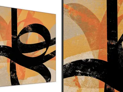 3 Abstract Frames Set 007 3D model
