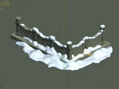 Game Kunlun Snow Mountain - Fence 21 3D model