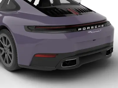 Porsche 911 Carrera T 2025 HQ 3d model 3D model