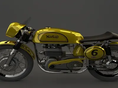 1947 Norton Manx Free 3D model