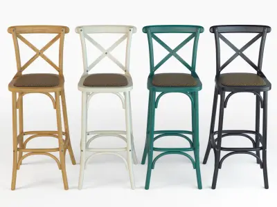 Bar Stool Dzhek Low-poly 3D model