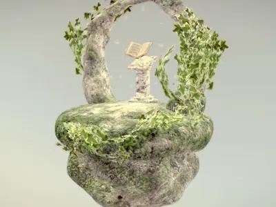 Floating Island Free 3D model