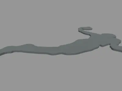 Basketball Key Ring Chain 01 Low-poly 3D model