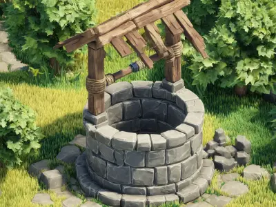 Stylized Wells Set 2 3D model