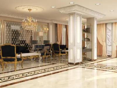 NeoClassic House Reception 3D model