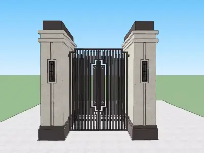 Door Art deco 3d model 3D model