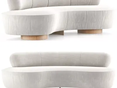 Vladimir Kagan for Directional Cloud Sofas in New Nubby Boucle Low-poly 3D model