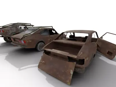 Rusted Shanty Car Game Ready  Low-poly 3D model