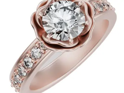 Rose Ring Free 3D print model