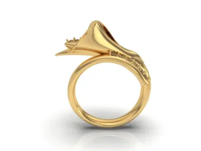 CALA FLOWER RING 3D print model