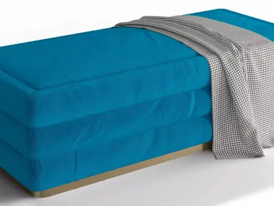 Luxury Loffa Set Pouf 3D model