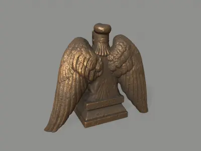 Angel Statue Low-poly 3D model