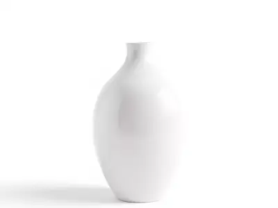 Glossy White Vase model pack Low-poly 3D model