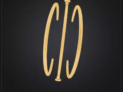 Luxury Spiral Gold Bracelet - High - poly 3D Model 3D model