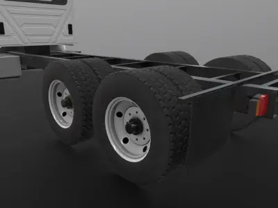 International 7400 Chassis Low-poly 3D model