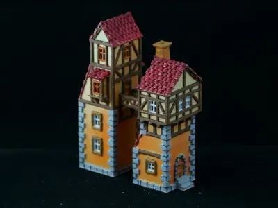 Medieval House 39 3D print model 3D model