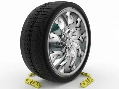 ORTAS CAR WHEEL RIM 77-78 GAME READY WHEEL 3D Model Pack