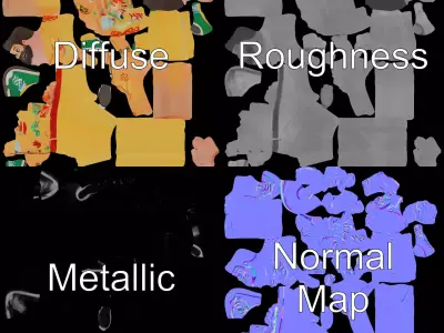 Colorful Character model pack Low-poly 3D model