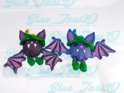CROCHETD KNITTED SPOOKY BAT PRINT IN PLACE 3D print model